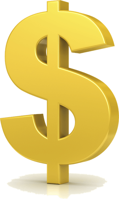 Gold Dollar Sign PNG