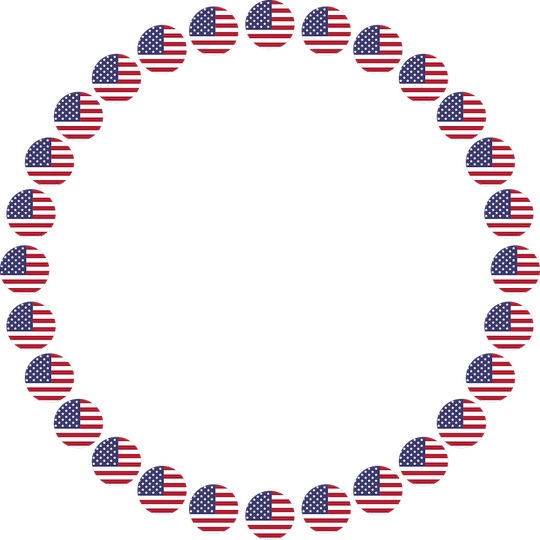 American Flag Circle PNG
