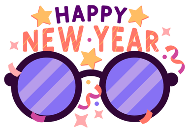 New Year Glasses PNG