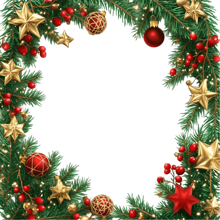 Christmas Wreath Border PNG