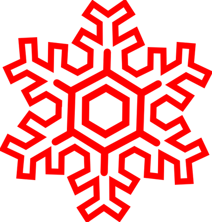 Red Snowflake PNG