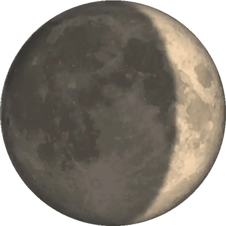 Waxing Crescent Moon PNG