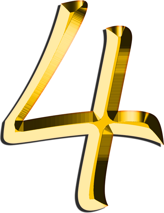 4 Number PNG