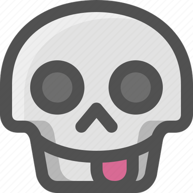 Cursed Skull Emoji PNG