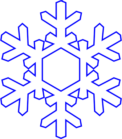 Blue Snowflake PNG