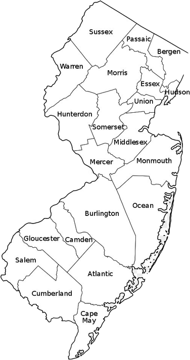 New Jersey Map PNG