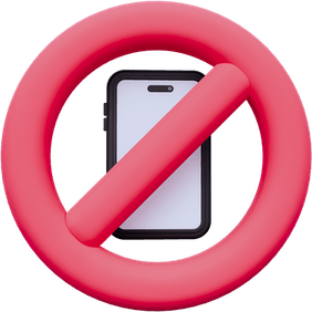 No Mobile Sign PNG