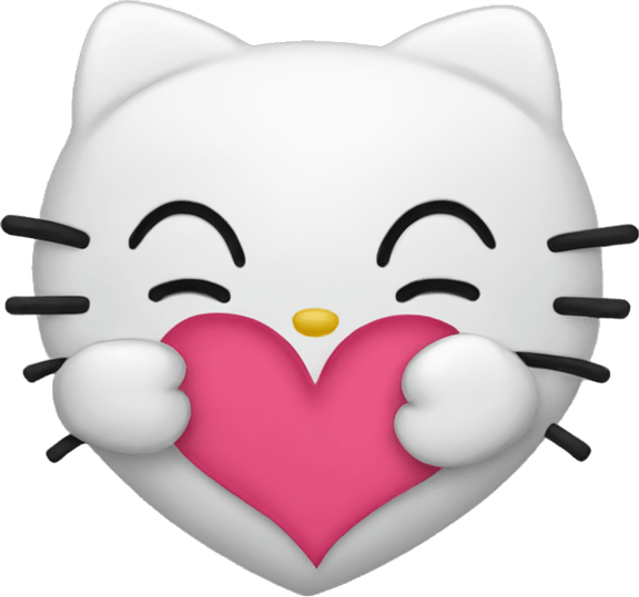 Hello Kitty Heart Eyes PNG