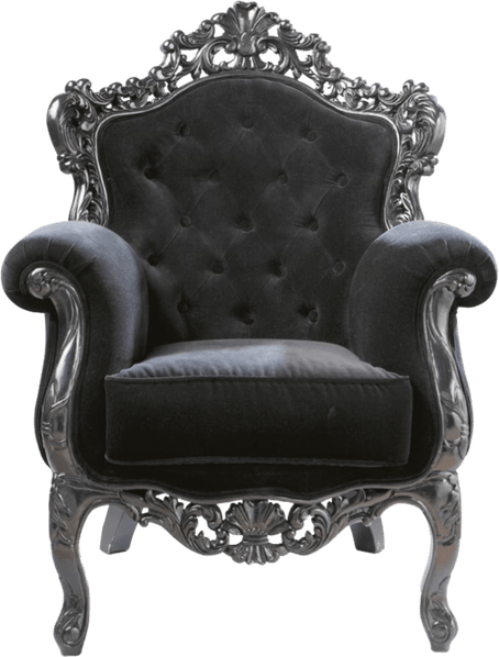 Armchair Black Royal PNG