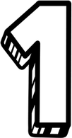 1 Number PNG