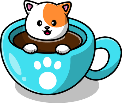 Coffee Cat PNG