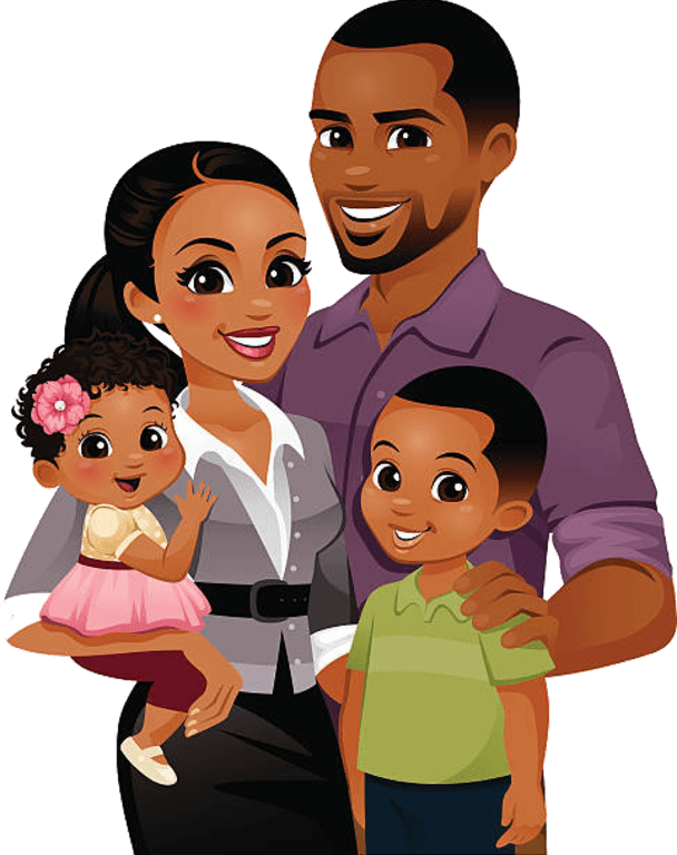 Black Family PNG