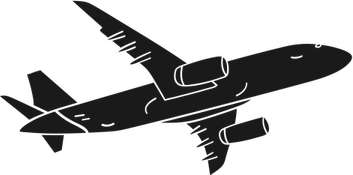 Airplane Black PNG