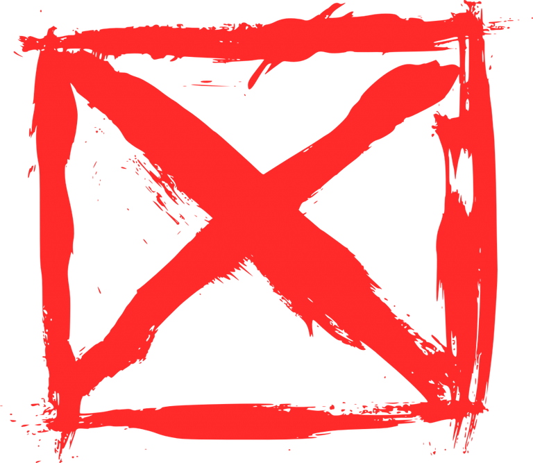 Grunge X PNG