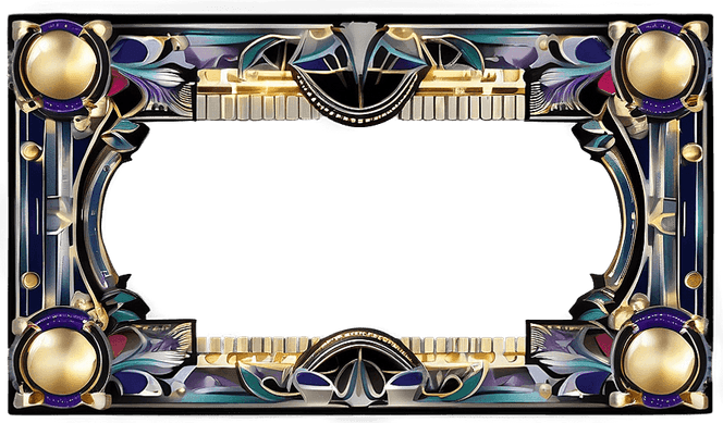 Art Deco Border PNG