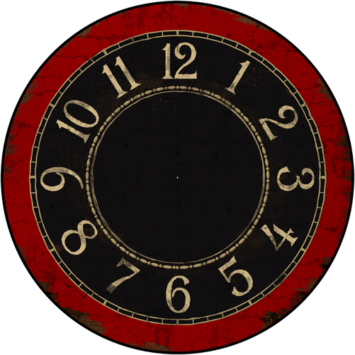 Red Clock PNG