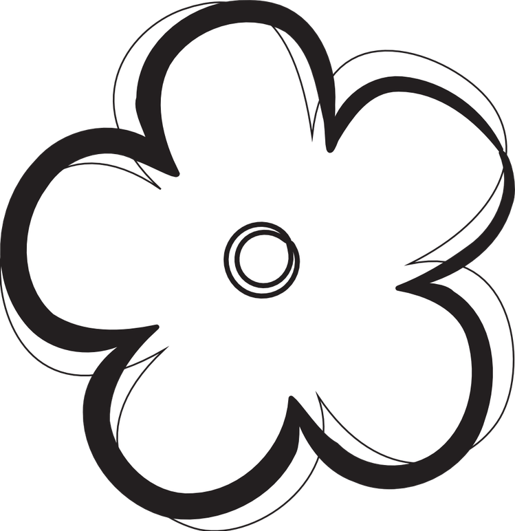 Black And White Flowers PNG