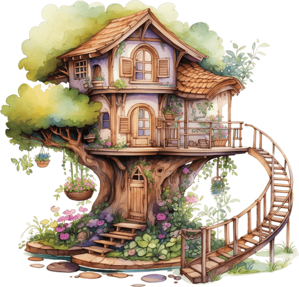 House With Tree PNG