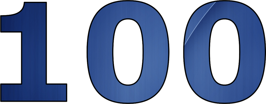 100 Number PNG