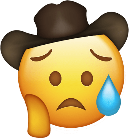 Sad Cowboy Emoji PNG