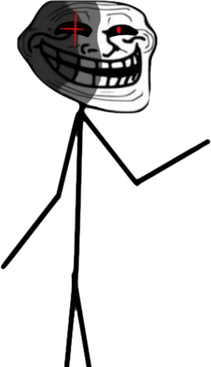 Troll Face Laser Eyes PNG