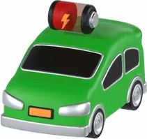 Green Electric Car PNG