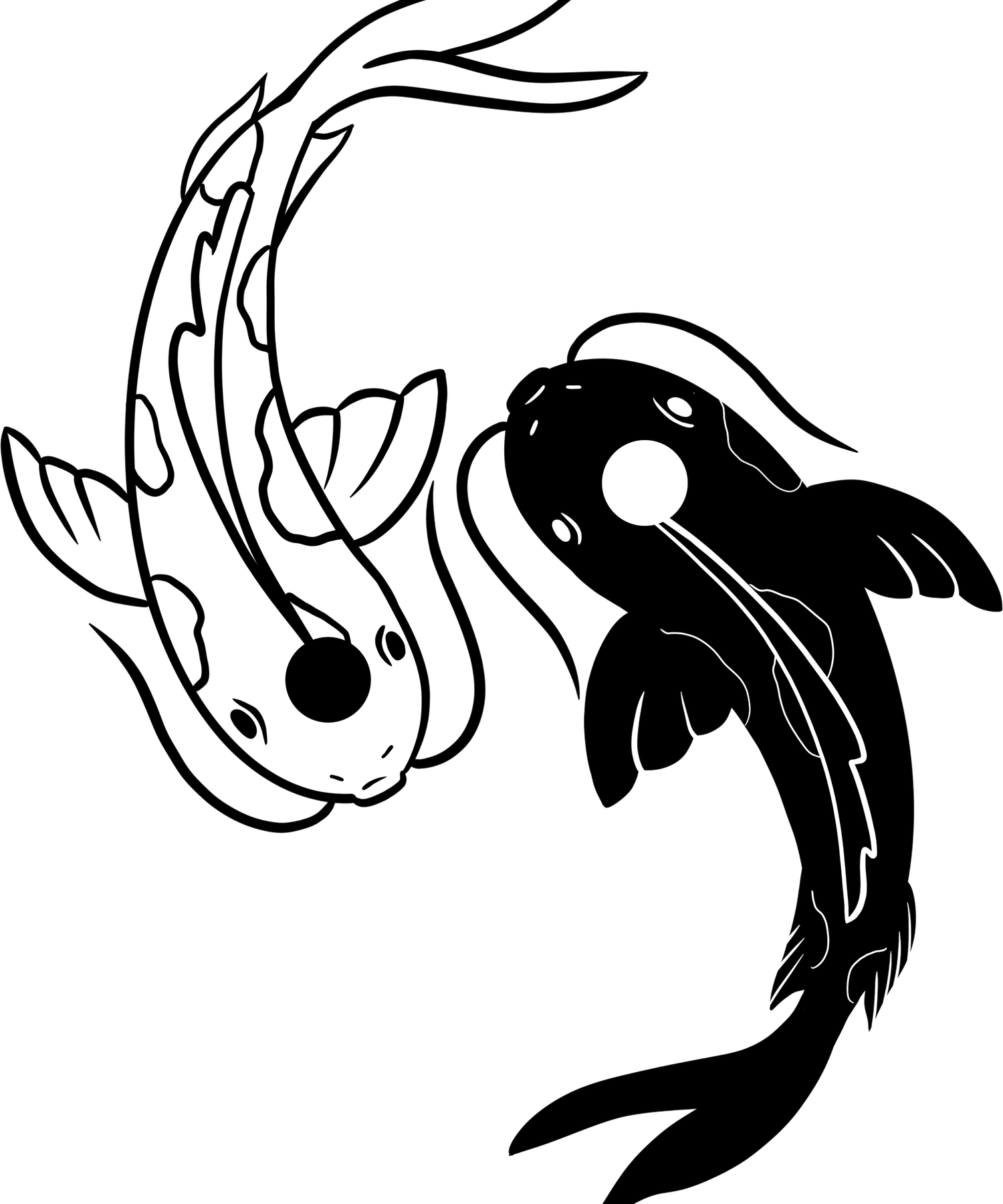 Yin Yang Koi Fish PNG