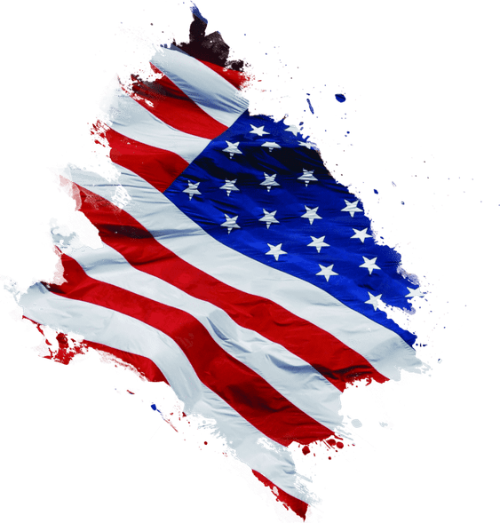 Watercolor American Flag PNG