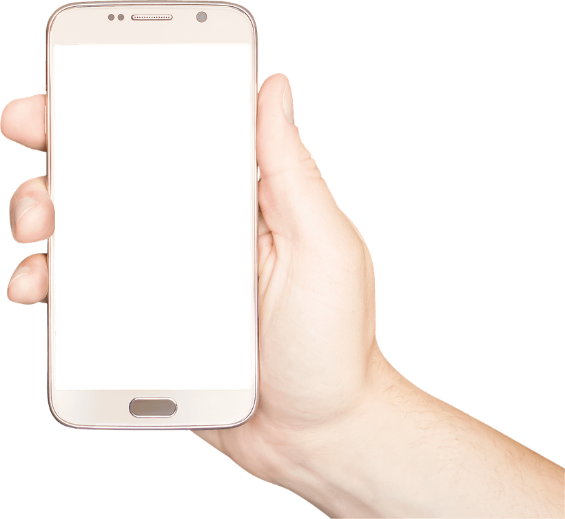 Person Holding Phone PNG