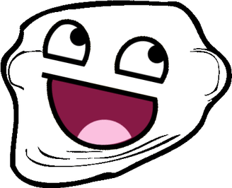 Troll Face Laser Eyes PNG
