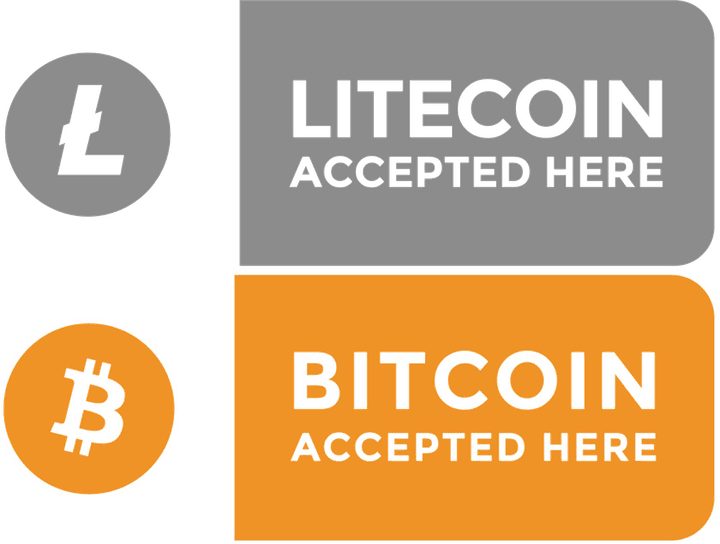 Bitcoin Accepted Here Button PNG