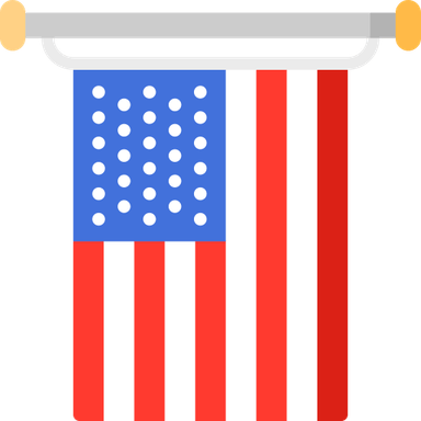 Faded American Flag PNG