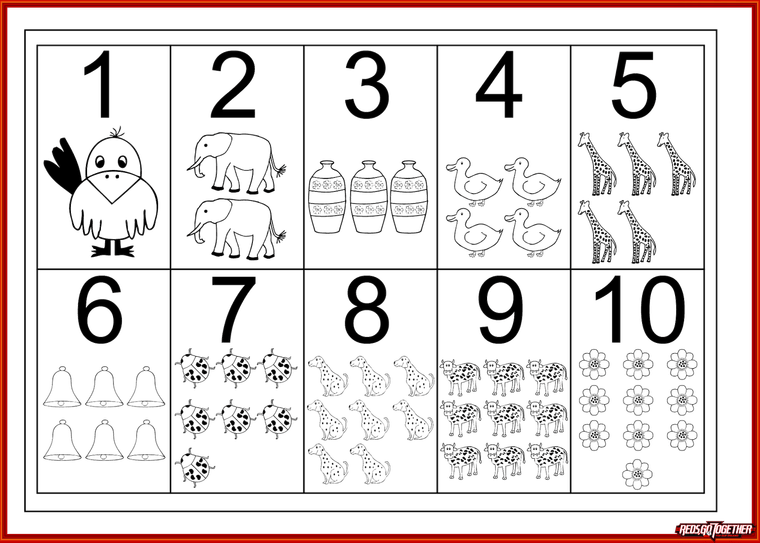 1 To 10 Numbers PNG